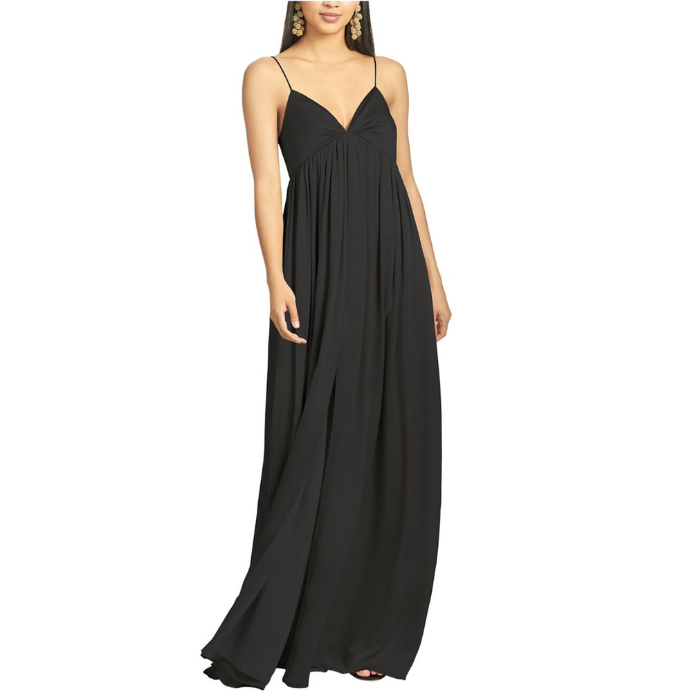 Sachin & Babi Black Jessica Gown Dress Size 14 NWT Empire Waist Timeless Classy